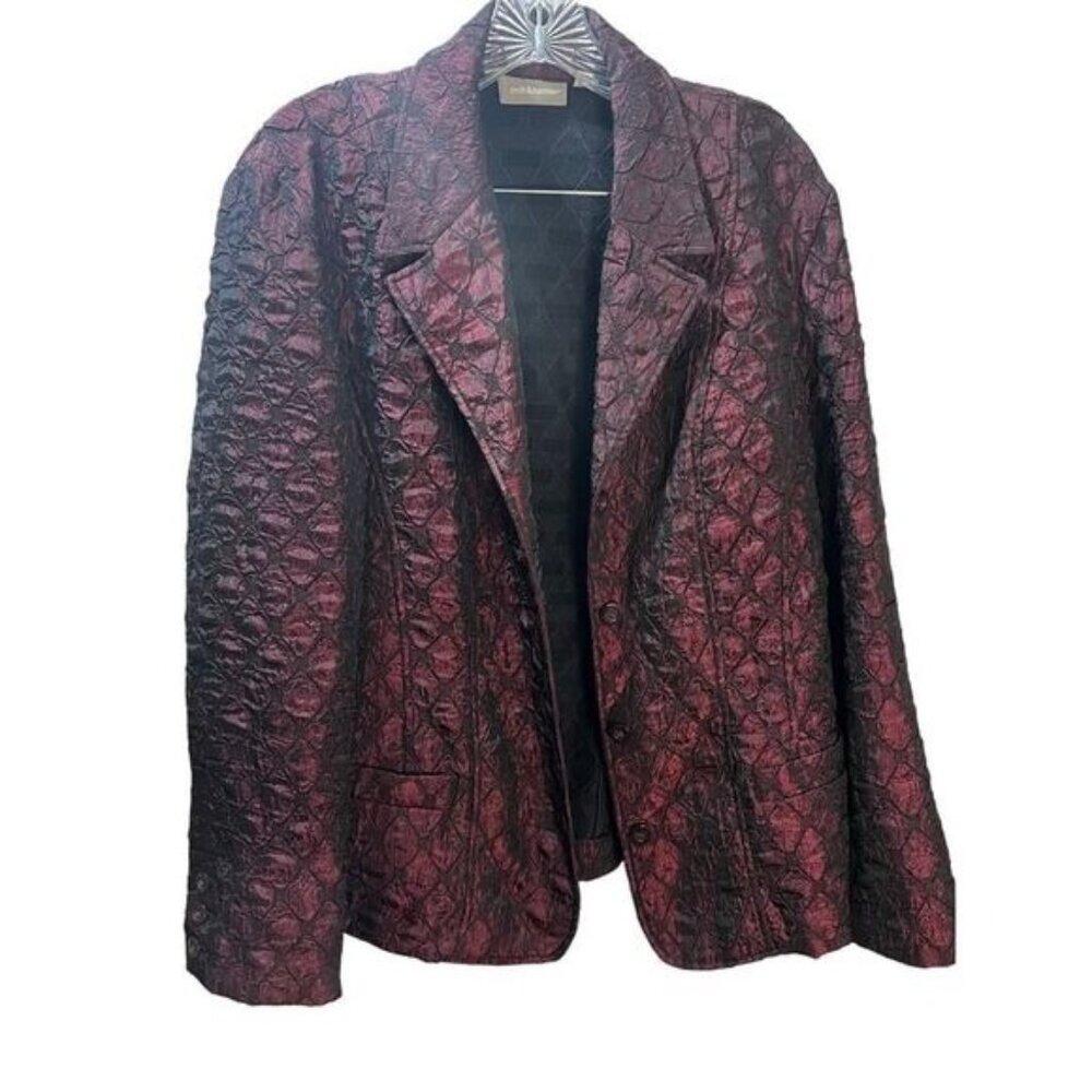 Croft and Barrow Textured Taffeta Blazer Coat XL‎